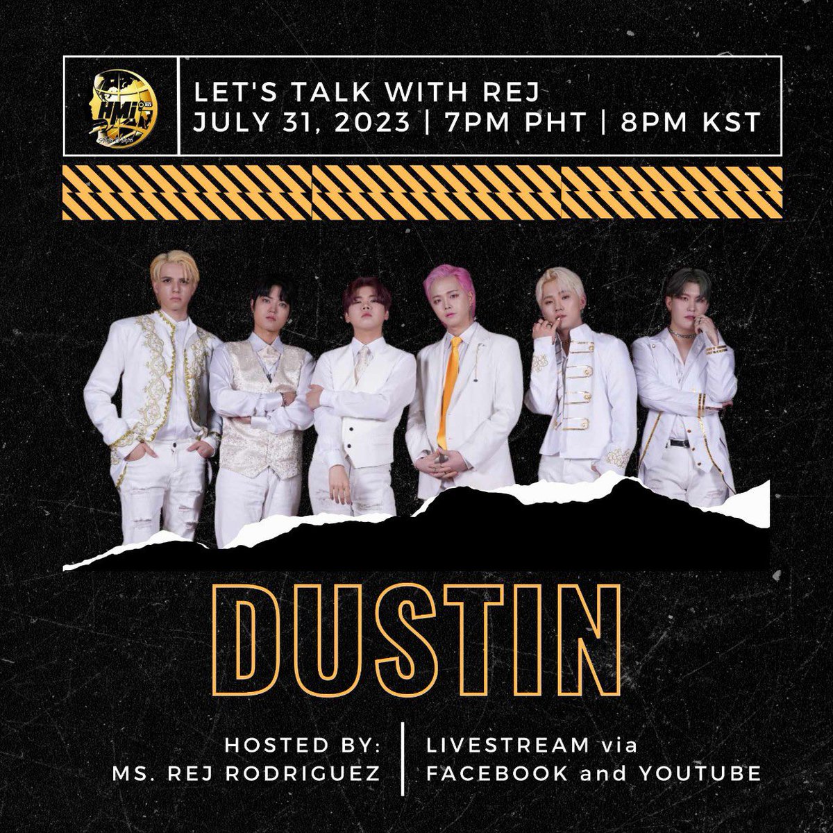 dst_official_'s tweet photo. [공지💡]

7월31일 (7PM/PHT,8PM/KST) 필리핀 언택트 방송 HMI TV 프로그램 "Let's Talk with Rej"에 더스틴이 출연해!!👏🏻👏🏻
궁금하지??😜
오랜만에 필리핀 방송이라 떨리는데 우리가 떨지 않고 잘할 수 있도록 많이보러와줘🥰💜
.
#Dustin #Philippines #untact #broadcast #HMITV #LetstalkwithRej https://t.co/yqTYFav0YS