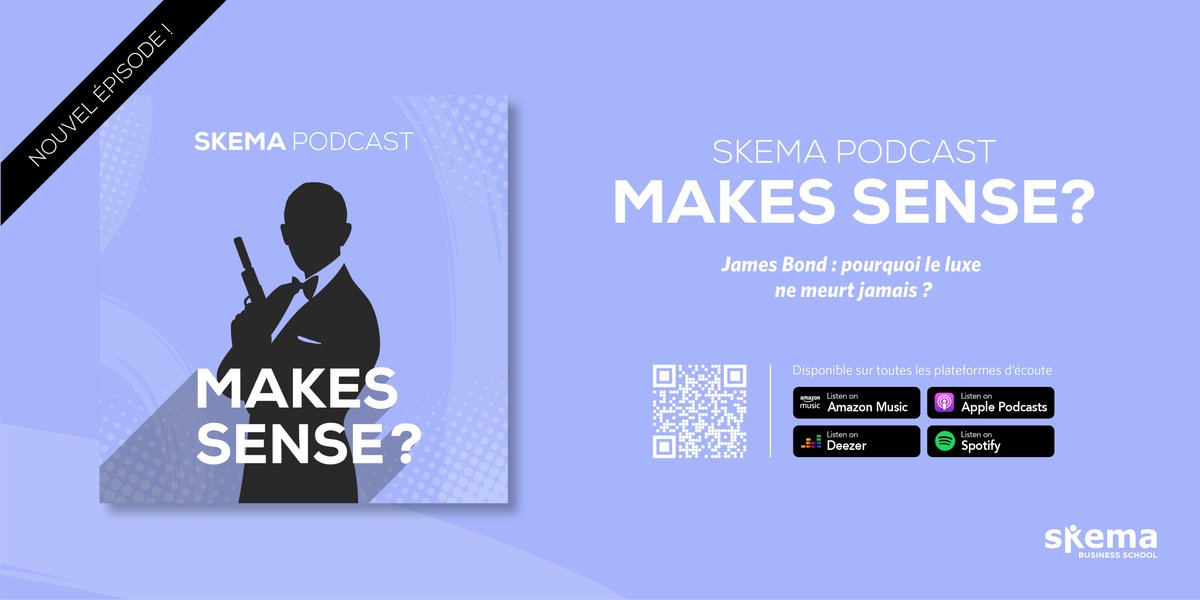 [PODCAST] Pourquoi le luxe ne meurt jamais? Découvrez ce nouvel épisode du podcast 'Makes Sense' 🎙️, dans lequel Emmanuelle Rigaud, directrice du MSc Global Luxury and Management, analyse cette question via l'exemple de la saga #JamesBond: fcld.ly/cbbcojl #WeAreSKEMA