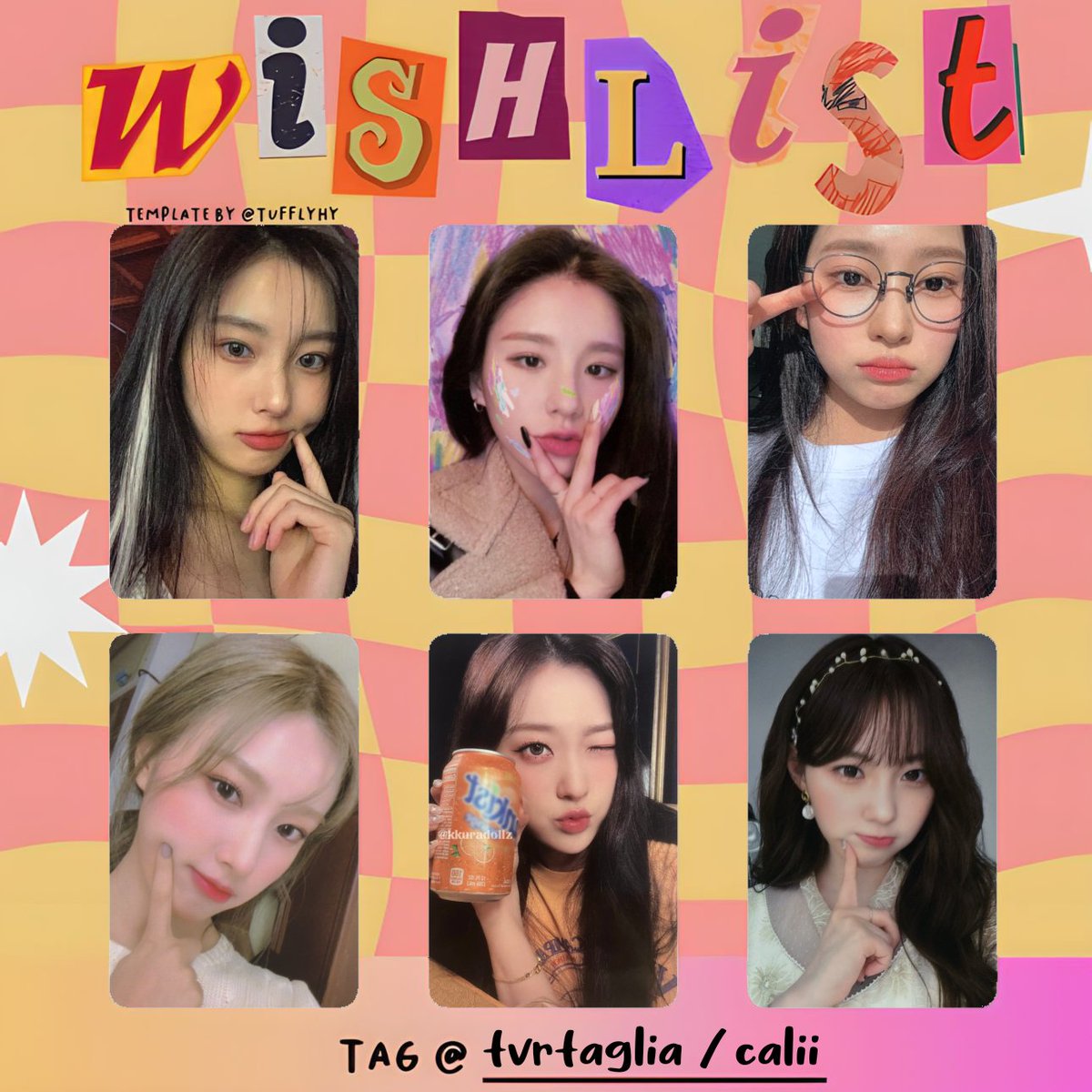 wtb / want to buy lfs gg poca
-Hyewon tuspi like a diamond
-Heejin cemong tc
-Minju specs
-Hyewon one reeler
-Choerry soda tc
-Chaehyun sg23 ktown
✅️rd luar/opslot
Prefer each but can be discussed
Hmu plis‼️💟

kep1er season greetings pc photocard kacamata trading card peace