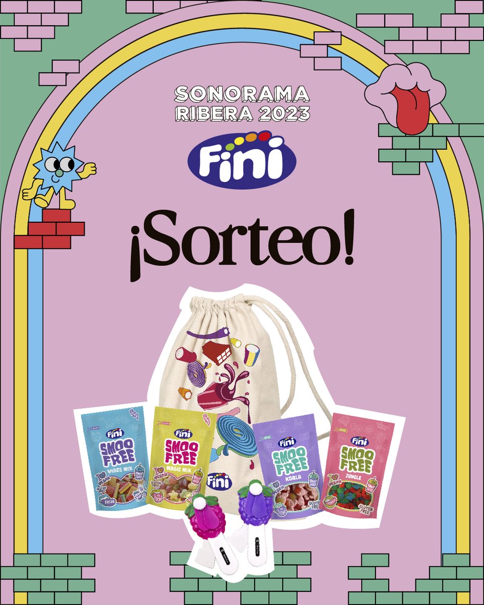 Fini_golosinas's tweet photo. 😍SORTEO - ¿Listo para el Sonorama? Participa y consigue tu kit perfecto para @sonoramaribera con un lote de chuches Fini y regalos oficiales. ¿Cómo? 

➡️Sigue a @fini_golosinas y a @sonoramaribera
🔁RT mencionando al amigo que liarás en el festi usando el hashtag  #FINISonorama https://t.co/52lHjbrvJs