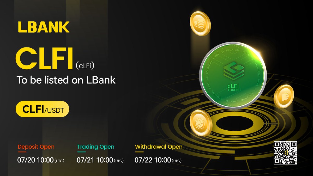 LBank_Exchange's tweet photo. 🌈 New #listing

⛵️ $CLFI (cLFi) will be listed on LBank！@LFioff

cLFi is the utility token of LFi ecosystem.

👉 Details: https://t.co/yeFkvuzq2z https://t.co/DR8jZBOTXb