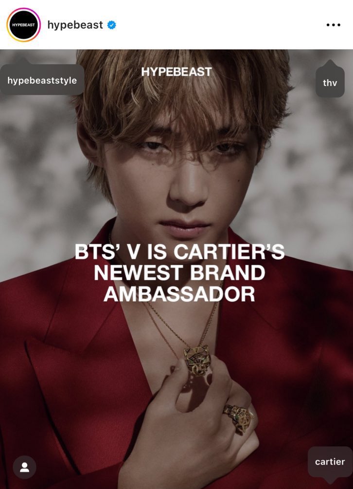 V Of BTS Is New Cartier Brand Ambassador