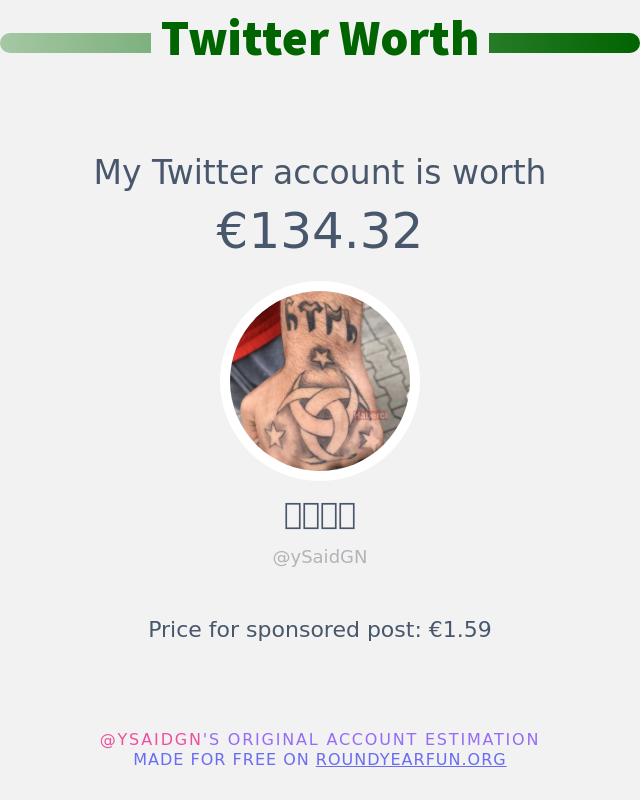 Mein Twitter-Wert ist: €134.32

➡️ twitterfun.games/twitterworth?l…