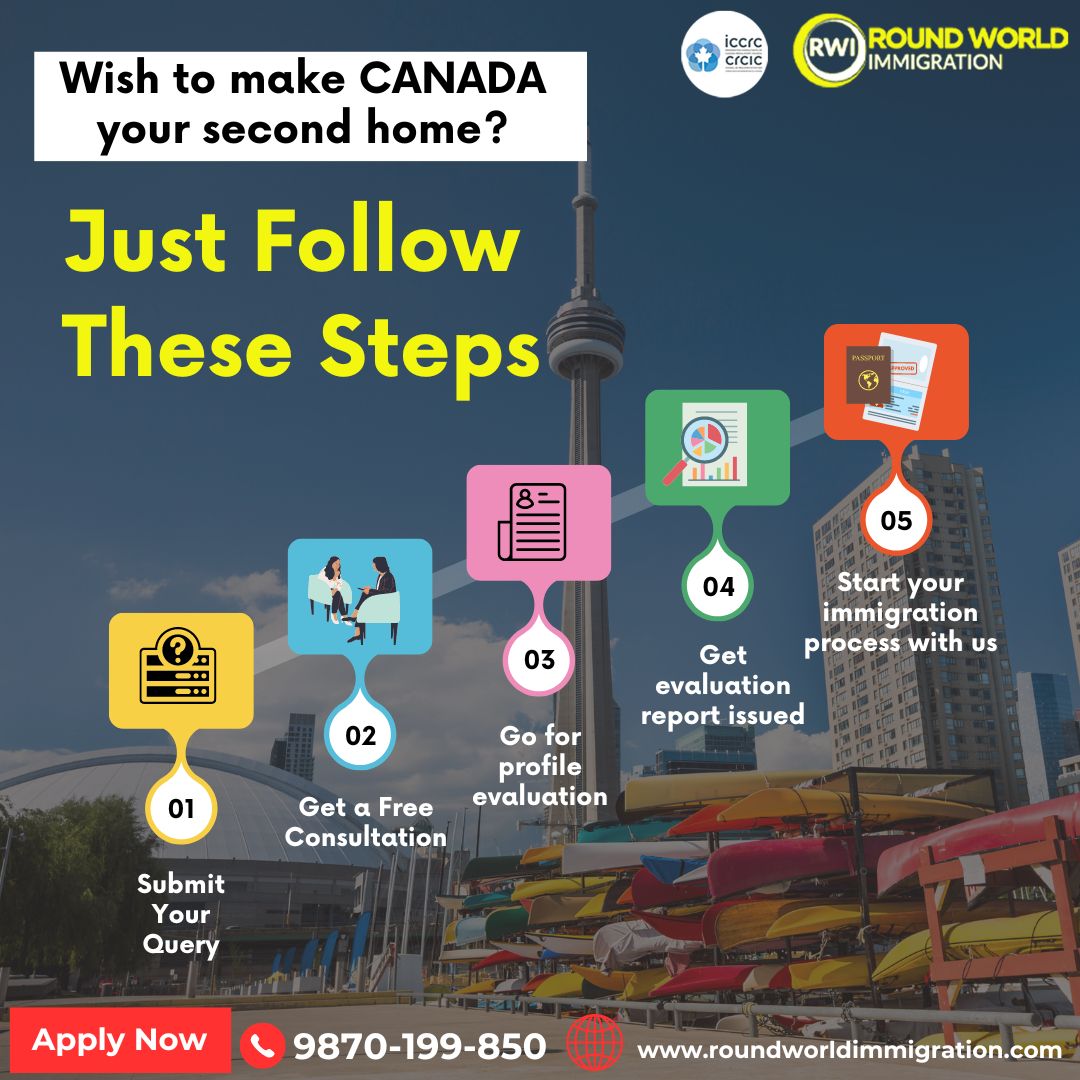 Wish to make #Canada your second home?

Visit Our Website - rb.gy/hwoyt Or-9870199850

#roundworldimmigration #canadaimmigration #visaservice #immigrationprocess #immigrationconsultancy #canadavisaapplication #prvisa #processtocanada #visaconsultants #applycanadavisa