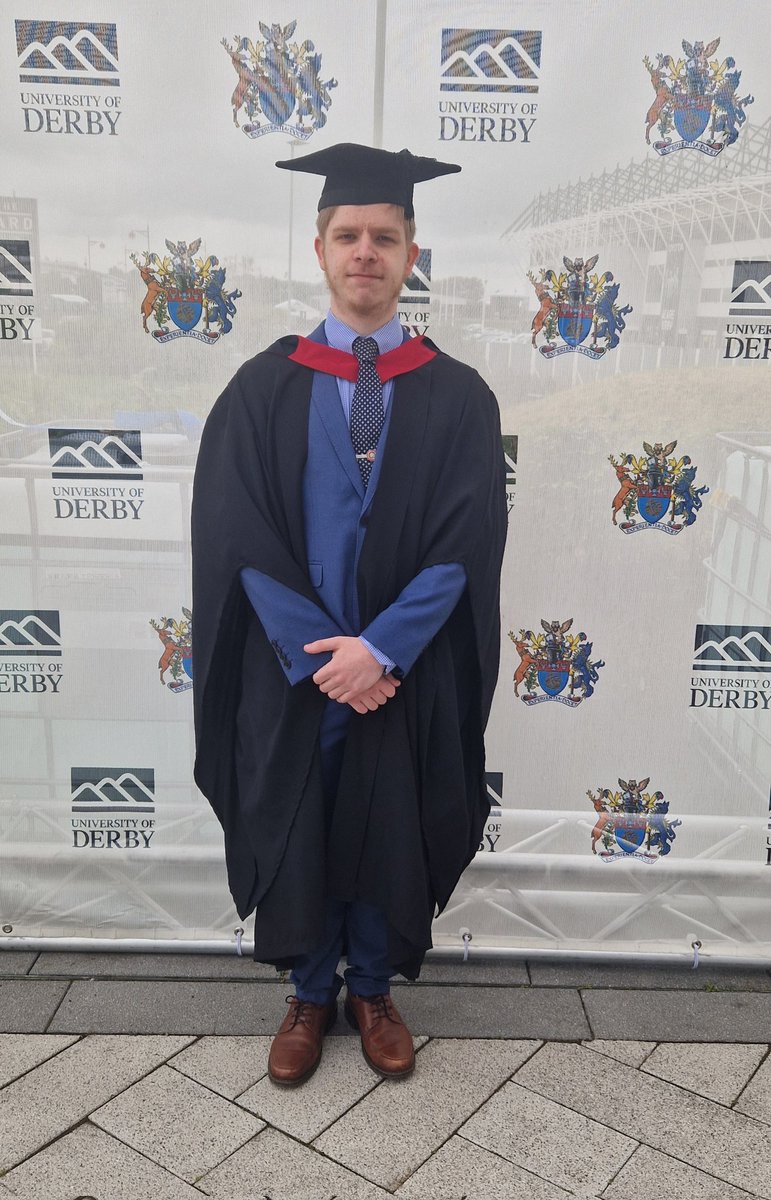 Proud Mum moment today, celebrating Kyran's graduation with the University of Derby. I'm looking forward to seeing what is next for him #graduate
 #derbygrad #derbyuni #ClassOf2023