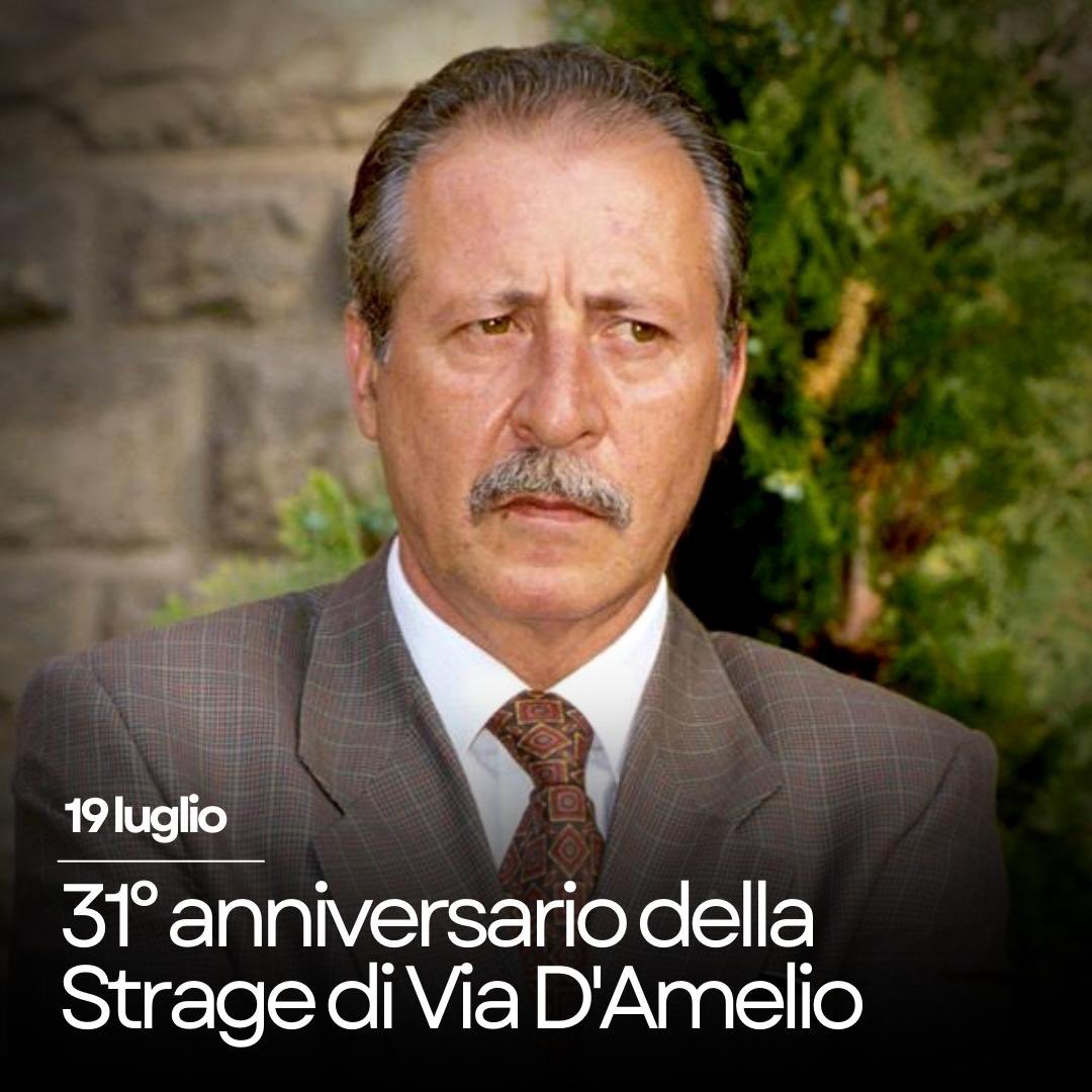 A 31 anni dalla strage di Via D’Amelio ricordiamo Paolo #Borsellino e i cinque agenti della sua scorta Emanuela Loi, Agostino Catalano, Vincenzo Li Muli, Walter Eddie Cosina, Claudio Traina. 

Il loro impegno vive ancora oggi.

#PaoloBorsellino