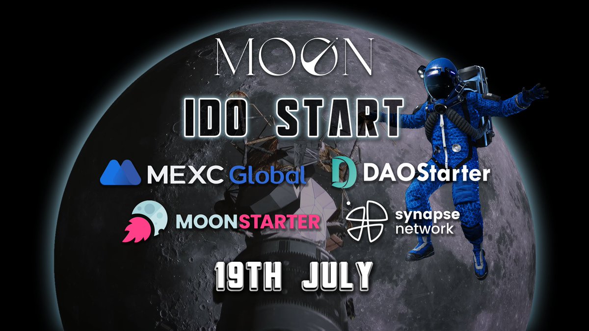 Exciting News! MOON IDO Launch Across Top Platforms! ⚡️

Get ready for an epic journey as the MOON IDO kicks off on <a href="/DaoStarter/">DaoStarter</a> , <a href="/MEXC_Official/">MEXC</a> , <a href="/moonstarter_off/">MoonStarter</a> , and <a href="/SynapseNetwork_/">Synapse Network</a> ! 

DAOStarter 👇 daostarter.pro/#/DAOStarter/s…
MEXC Global 👇 mexc.com/launchpads/ass…
MoonStarter