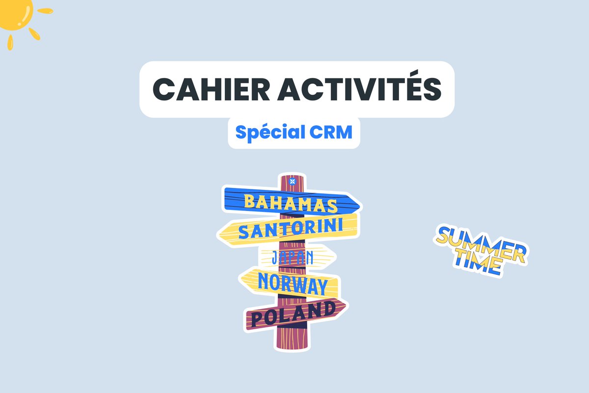 🌞 L'été est là ! Découvrez le CRM de manière ludique avec notre Cahier d'Activités Nelis CRM. Apprendre en s'amusant , c'est possible ! 🎉📚  Téléchargez c'est gratuit 👉bit.ly/3rDPftA #Ventes #CRM #Marketing #Été2023