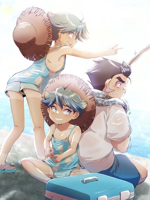 せっかく描いたのでトリミング前もみてください…(貧乏性) 