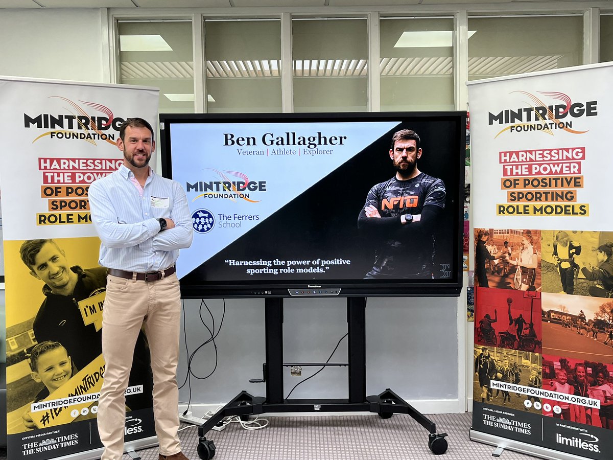 MintridgeFDN's tweet photo. It is our last programme of the year today and what a way to end an amazing academic year!
The students at @FerrersSchool will learn all about service, dealing with adversity and Benβs preparations for the @InvictusGamesDE.
#InspiringProgrammes #Resilience #Adversity https://t.co/DwI17Qxf4t