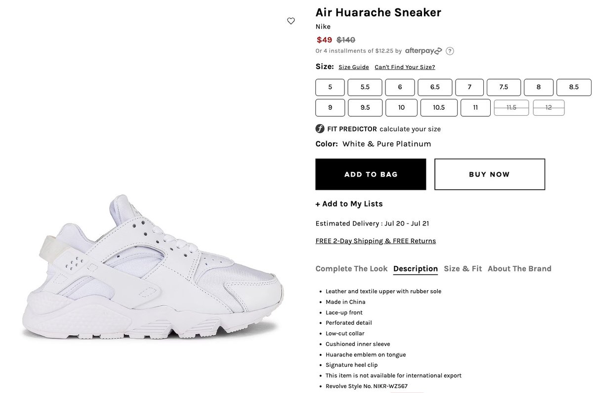 ledematen Bang om te sterven Sandy SOLELINKS on Twitter: "Ad: STEAL: Women's Nike Air Huarache 'Triple White'  only $49 + FREE shipping =&gt; https://t.co/S1BPxY9Ld2  https://t.co/UKFDxH3vJg" / X
