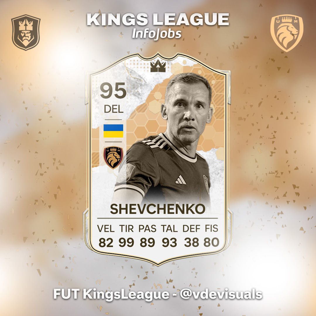 vdevisuals's tweet photo. Icono de FUT Shevchenko en @UltMostoles !!! 🦁🦁
LEYENDA de la @KingsLeague https://t.co/EaeDN5q31f