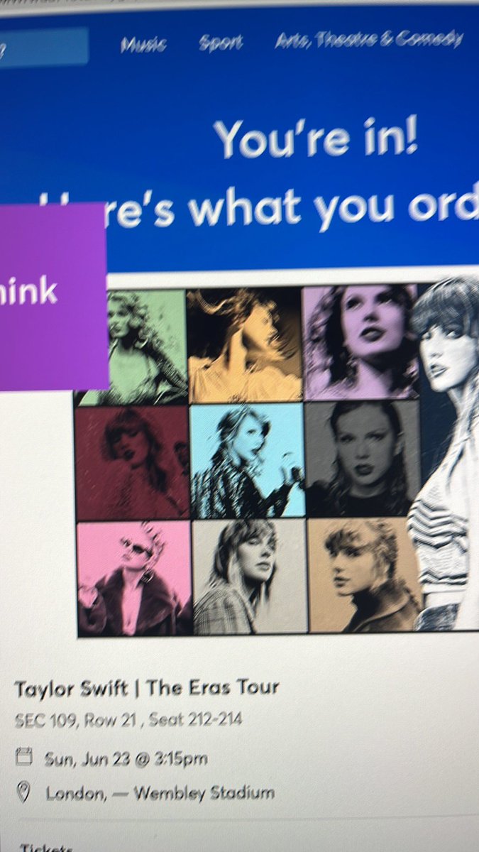 lower bowl Wembley tickets secured I am the music industry