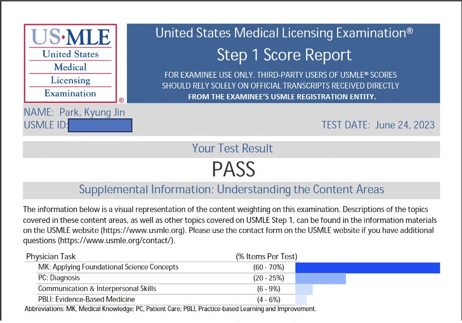kyungpark_1's tweet image. I found out I passed Step 1 last week! Officially a MS3 and 1 step closer to being the first doctor in the family 馃槑