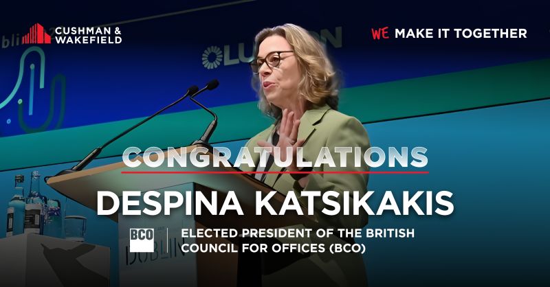 Congratulations to @dkatsikakis on being elected President of the @BCO_UK! 'Under my leadership, the BCO will focus on the unprecedented change affecting our industry and research that will shape inspiring offices for a resilient future.' Read more >> cushwk.co/44u47JN
