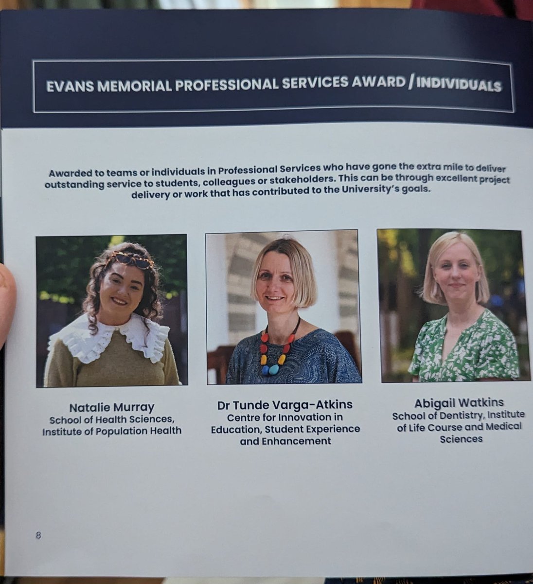 LivUniCIE's tweet photo. AND our fabulous Dr. Tunde Varga-Atkins was shortlisted for the 'Evans Memorial Professional Services/Individuals' award! How many talented people can one department have😊

@tundeva https://t.co/jkrbhwcC9t