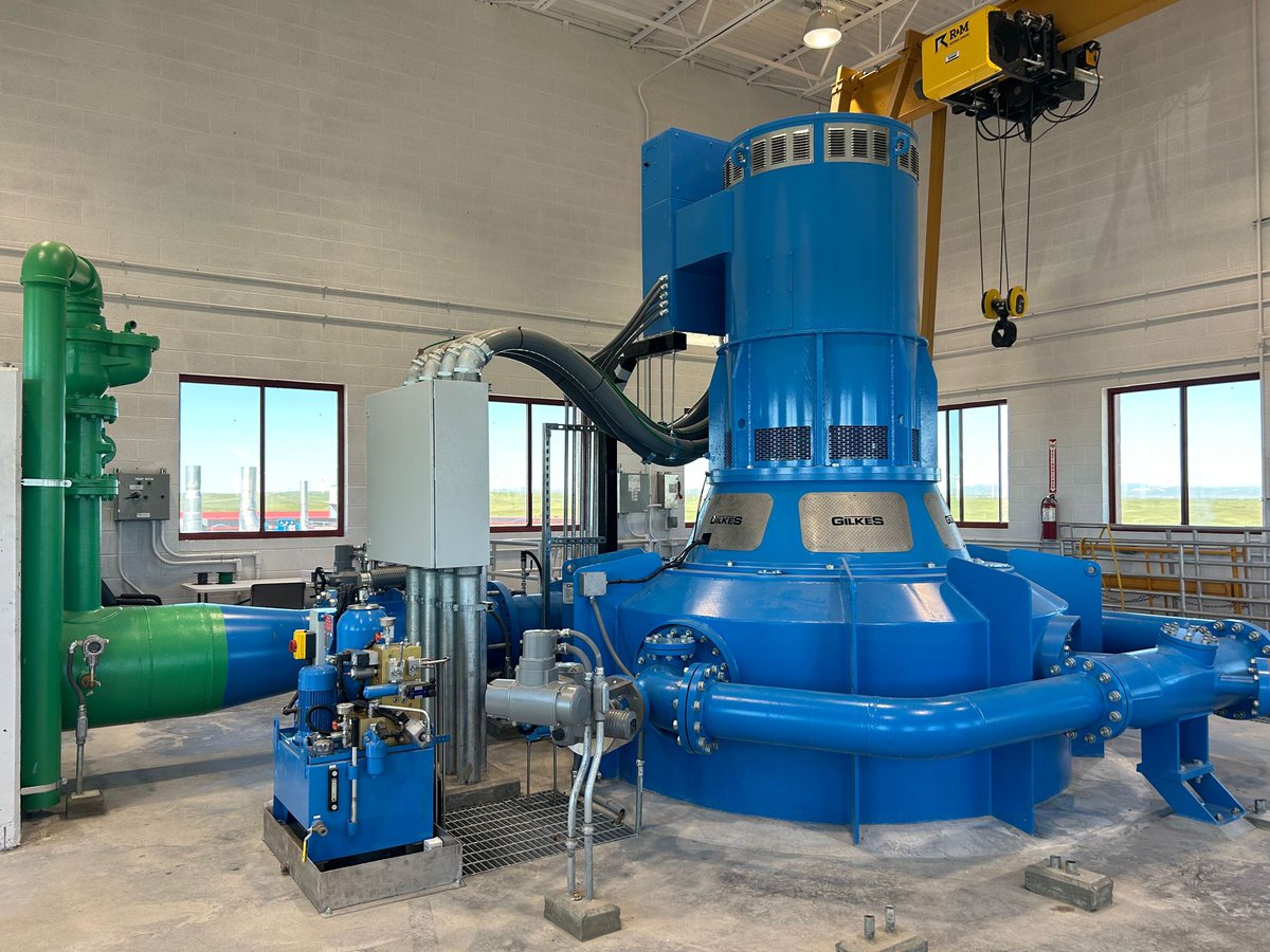 Our latest hydropower turbine in North America.  The 867 kW Vertical Four Jet Pelton is installed on a water treatment facility in Wyoming, USA.

#hydropower #hydro #waterindustry #renewableenergy #cleanenergy #sustainableenergy #pelton