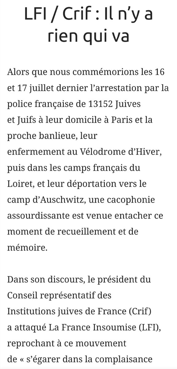 JJR_JJR_JJR's tweet photo. LFI / Crif : il n'y a rien qui va !
À lire ici aussi : https://t.co/alKYI1bluf https://t.co/C20L6dEFXc