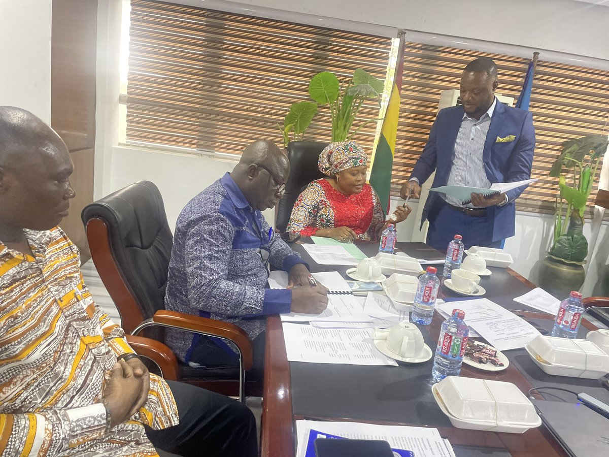 The Public Utility Workers Union of TUC-Ghana signs a new Collective Agreement with the Management of the State Housing Company Ltd