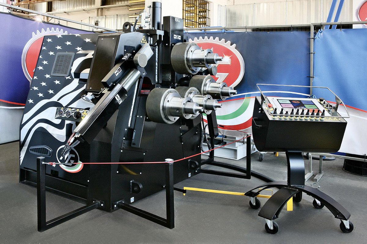 MG_srl's tweet photo. The fabtech is not so far and we are really excited! 😍

We want to remember one of our profile bending machines at Fabtech our total black ARL 110. https://t.co/p7guCkD5Wx