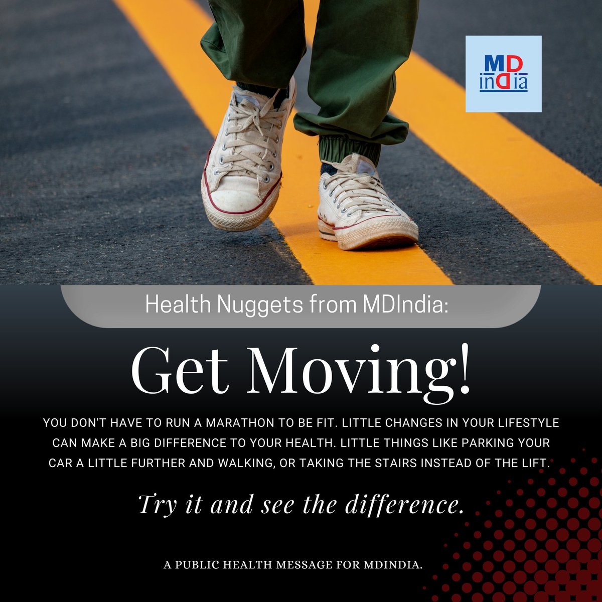 MdindiaTpa's tweet image. It is a common perception that to be healthy means to go all out in gymming, jogging, swimming etc. In fact, just small 20 minute walks a day can break that sedentary mode and give you your daily health buzz. 

#20MinuteWalks #WalkingForHealth #WalkItOut #WalkYourWayToHealth