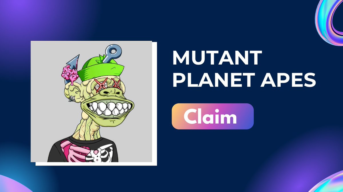 Mutant Planet Ape NFTs Mint Live 🎉 Join Giveaway ✅ 👇GO👇 gleam.io/imUQl/mutant-a…