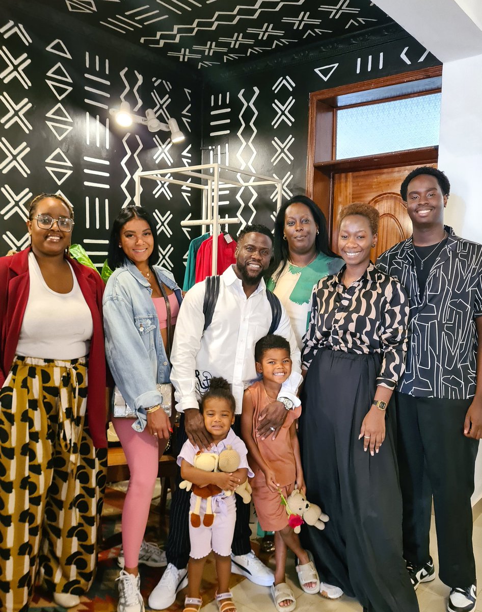 What an honor to host @KevinHart4real and @enikohart + family at hautebaso! Thank you for shopping #MadeInRwanda | #VisitRwanda #Africanfashion #ShopLocal #KevinHart