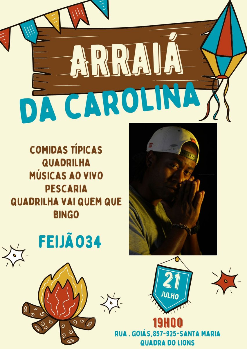williamferndo's tweet photo. Salve salve família dia 21 /07 /23 estaremos em Uberaba fazendo aquele rolê ensano no arraiá da Carolina, esfera preta.
Na rua Goiás 857-925 no bairro santa Maria ,quadra do Lions então espero todos você lá por que nós vai quebrar tudo!#rapper
#uberaba #uberabacity #feijao34 https://t.co/Ei4A0QQ2IE