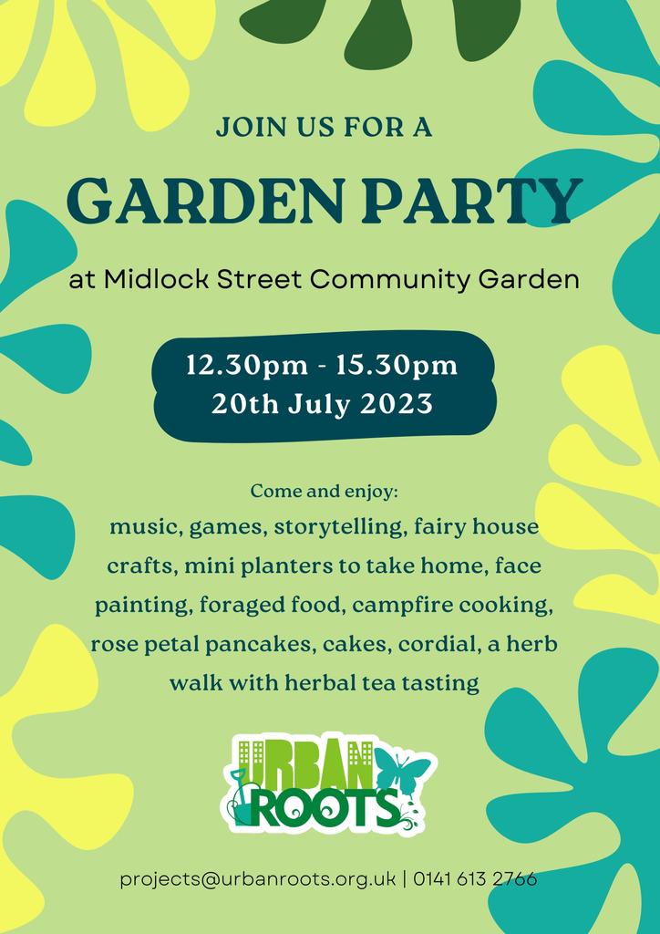 Midlock Garden party tomorrow, community sessions run twice a week 🪴

#makeslinks