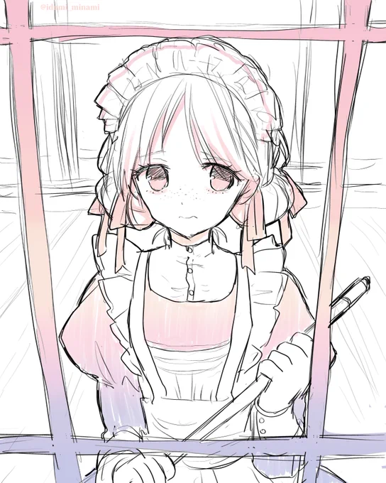 メイドさん(再掲) #創作