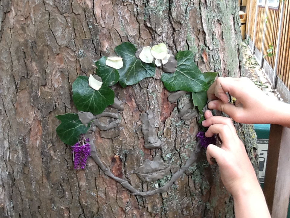 HTSJCEP's tweet photo. In Woodland School some children from Years 3 and 5 created these clay tree faces...it's much harder to do than we thought! More pics on the Woodland page on the HTSJ website.. https://t.co/U3xYzIEObC