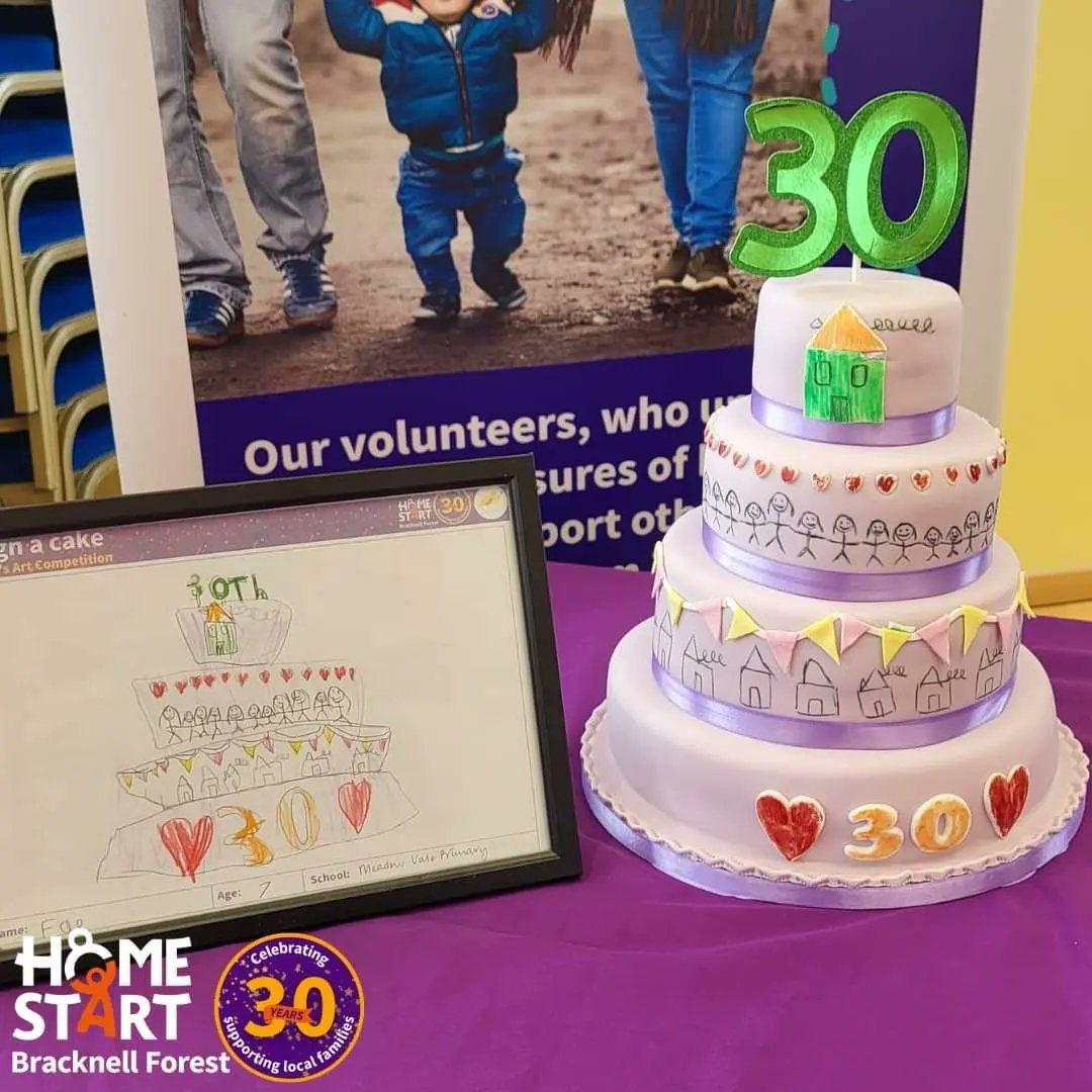homestartbrack's tweet photo. Baking wizard, Lynn, brought to life 7 year old Fae's winning masterpiece from our competition to design our 30th Anniversary cake, taking center stage at our AGM.
Bravo Fae, and heartfelt thanks to Lynn for bringing Fae's design to life in the sweetest way possible!
#homestartuk https://t.co/FfFqTdnEJu