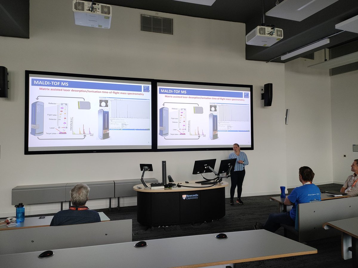 Ruth Walker (@ruth_walks) on Twitter photo Terrific talk from Leonie Mueller from <a href="/TrostLab/">Matthias Trost ๐ช๐บ</a> identifying ERAP1 inhibitors with HT MALDI-TOF MS
โถ๏ธ Powerful, stable and reproducible HT technique for #DrugDiscovery
โถ๏ธ MALDI offers several advantages compared to RapidFire - matrix interference, โฌ๏ธ sample, etc
#BSPREUPA2023 Terrific talk from Leonie Mueller from <a href="/TrostLab/">Matthias Trost ๐ช๐บ</a> identifying ERAP1 inhibitors with HT MALDI-TOF MS
โถ๏ธ Powerful, stable and reproducible HT technique for #DrugDiscovery
โถ๏ธ MALDI offers several advantages compared to RapidFire - matrix interference, โฌ๏ธ sample, etc
#BSPREUPA2023