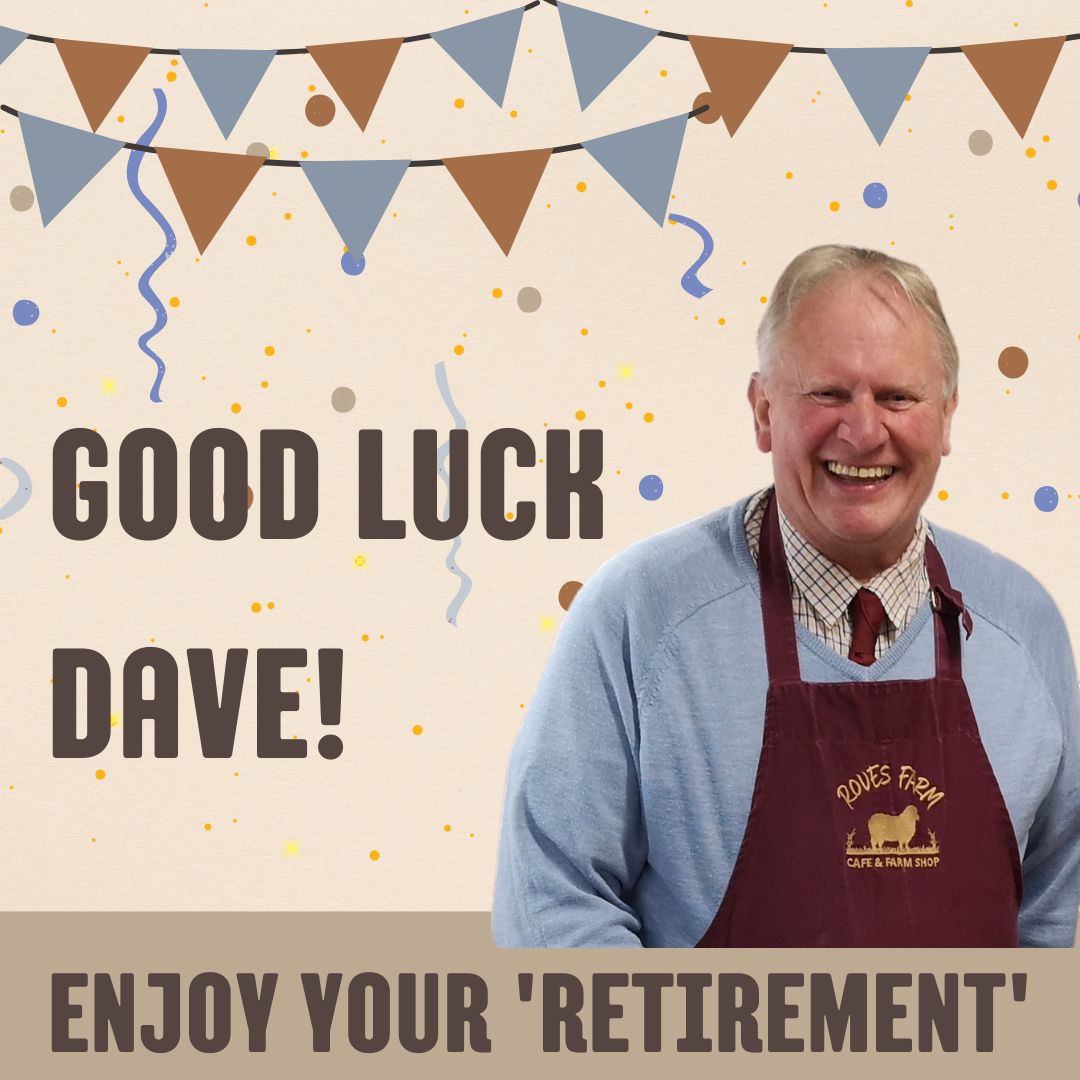 Today we say goodbye to one of our Butchery duo. Dave was a butcher locally for 25 years followed by a stint at Honda, before joining us in 2021. He has plans with his wife to travel & explore the British Isles & pursue some hobbies with his new found free time. Enjoy it Dave!😃