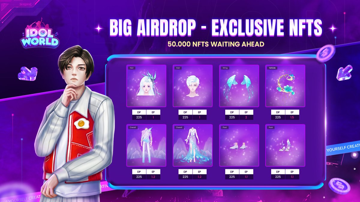 idolworldann's tweet photo. π Earn Exclusive NFTs with High EP! π
π« Unlock exclusive NFTs now: https://t.co/g9V7L3Ad5y
π Check available NFTs in the image provided
#IdolWorld #AirdropProgram #ExclusiveNFTs https://t.co/tMCxUPl0KW