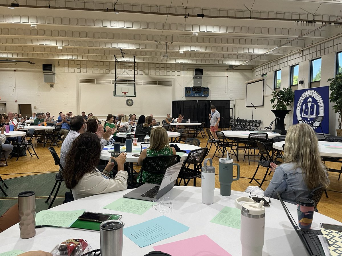 Thank you Wade for kicking off our first admin meeting this year! Teachers, admin, bus drivers, school nutrition, supervisors-we ALL touch student lives in a positive way. Best introduction ever! #SumnerAchieves #KindnessMatters #positivity <a href="/scottlangford72/">Scott Langford</a> <a href="/skinner_frankie/">Frankie Skinner</a>
