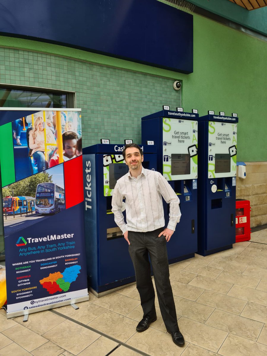 sytravelmaster's tweet photo. The TravelMaster  team is excited to be in Barnsley Interchange. Pop along to find out how our new app 📱 can make buying tickets and loading them to your smartcard even easier. 
#buyloadgo #publictransport #southyorkshire #barnsleyisbrill #anybus #anytram #anytrain https://t.co/0xeh9zS2VU