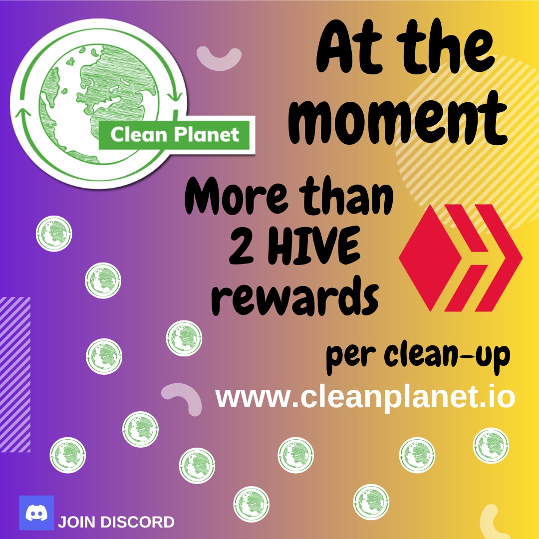 Plus de 2 HIVE générés en récompenses pour votre nettoyage de la Planète 
cleanplanet.io 
L'ACTE ÉCO-CITOYEN RÉCOMPENSÉ 
#Hive #cryptocurrency #blockchain #ecologie #nature #CleanItUp #beach  <a href="/BFMTV/">BFM</a> <a href="/CNEWS/">CNEWS</a> <a href="/pascalperri/">PERRI</a> <a href="/TF1Info/">TF1Info</a> <a href="/SudRadio/">Sud Radio</a> 
🌏 LA NATURE A BESOIN DE NOUS 🌍