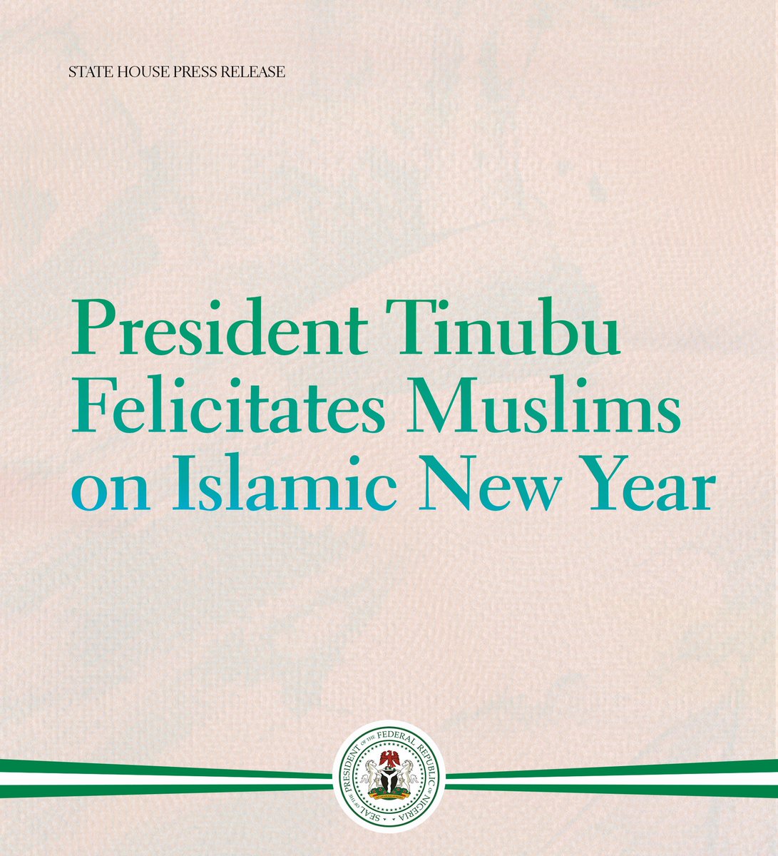 officialABAT's tweet photo. As we usher in the New Islamic Year, I urge you all to engage in prayers and supplications to God Almighty to direct and protect our path to greatness and prosperity in Nigeria. https://t.co/ngf7ReXFYc
