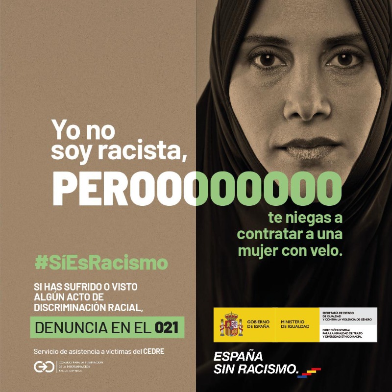 IgualdadGob's tweet photo. La mejor herramienta para luchar contra el racismo, es una sociedad que actúa y lo rechaza.
Si lo has vivido o lo has visto, denuncia en el 021
#SíEsRacismo