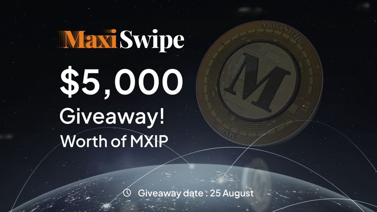 🚨 Airdrop: @MaxiSwipe

🔥 Total Reward: $5000 Worth of Tokens 
📛 Winners : 450 Random + Top 5 Referrals

🤖 Airdrop Link : t.me/MaxiSwipeAirdr…

Distribution By @MaxiSwipe Team

#Airdrop #Airdrops #DynamicAirdrops #Giveaway