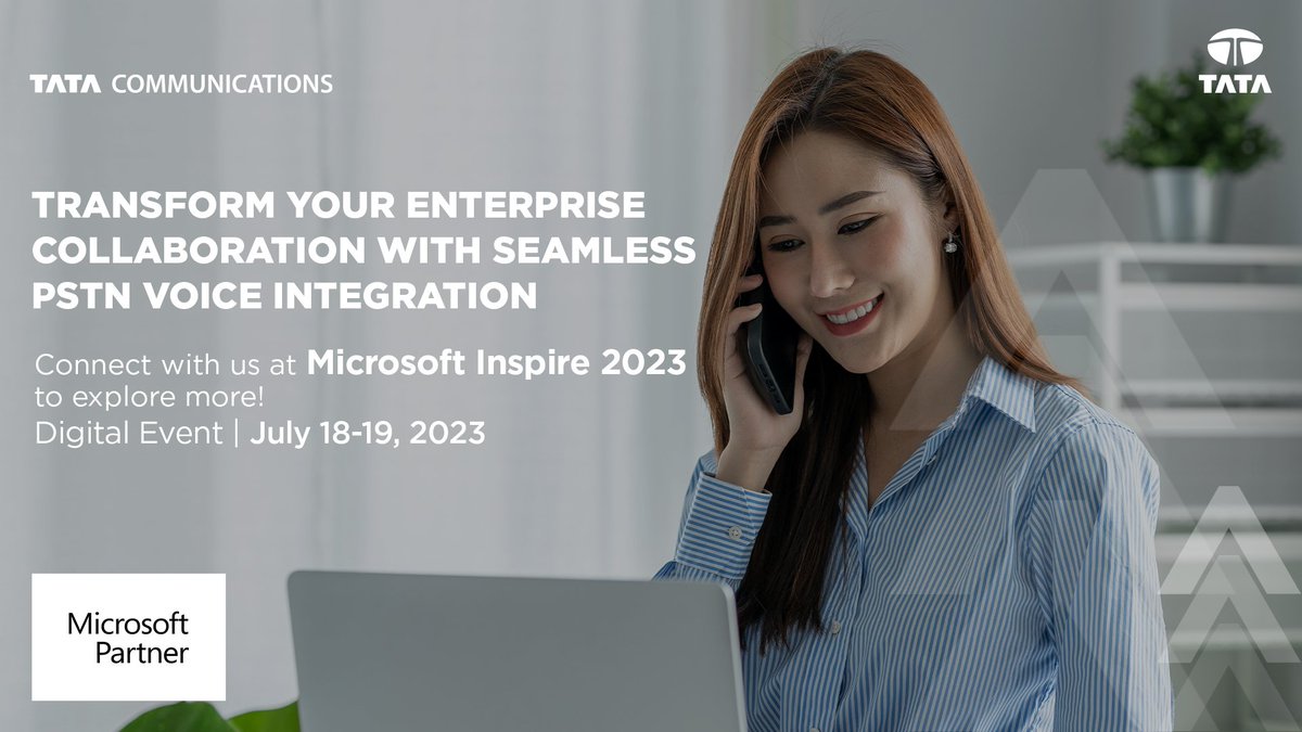 tata_comm's tweet photo. As a global launch partner of Operator Connect for @MicrosoftTeams across 33+ countries, we are delighted to now extend the service to India! Discover how you can empower your enterprise's #collaboration with seamless PSTN calling integration. https://t.co/mFYIpRo28N
#MSInspire https://t.co/HqT0ubPrJU