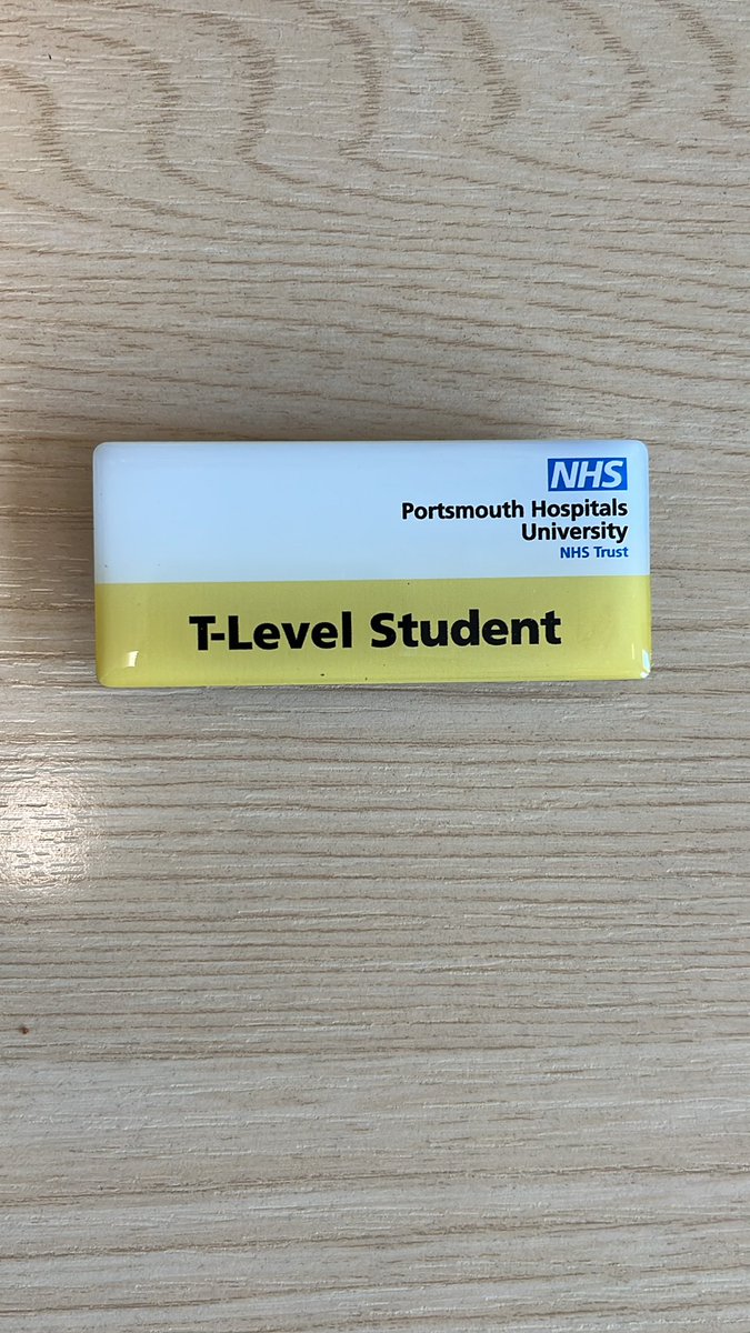 This badge that signifies months of hard work, meetings and collaboration, but more importantly it means the students are coming. PHUT welcomes its first T-Level students in Sept &amp; we couldn’t be more proud to be hosting them for placements. <a href="/HIOW_ICS/">NHS Hampshire and Isle of Wight</a> <a href="/PHU_NHS/">Portsmouth Hospitals University NHST</a> <a href="/TLevels_govuk/">T Levels</a>