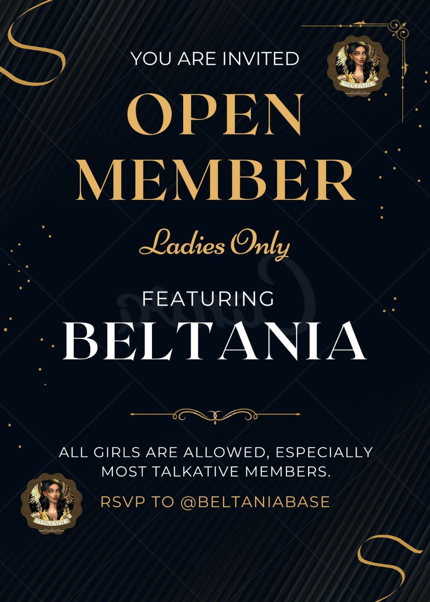 guess who’s back? beltania’s here and ready to welcome all of the girls. drop ur usn to be one of the classy girls 🥂