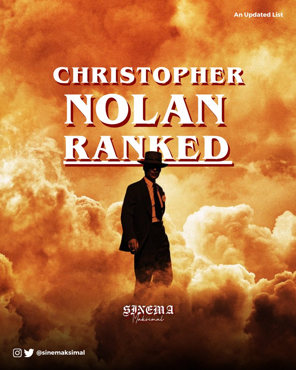 sinemaksimal's tweet photo. All Christopher Nolan films, ranked from best to worst.

A Thread https://t.co/Vm57RsCz1m