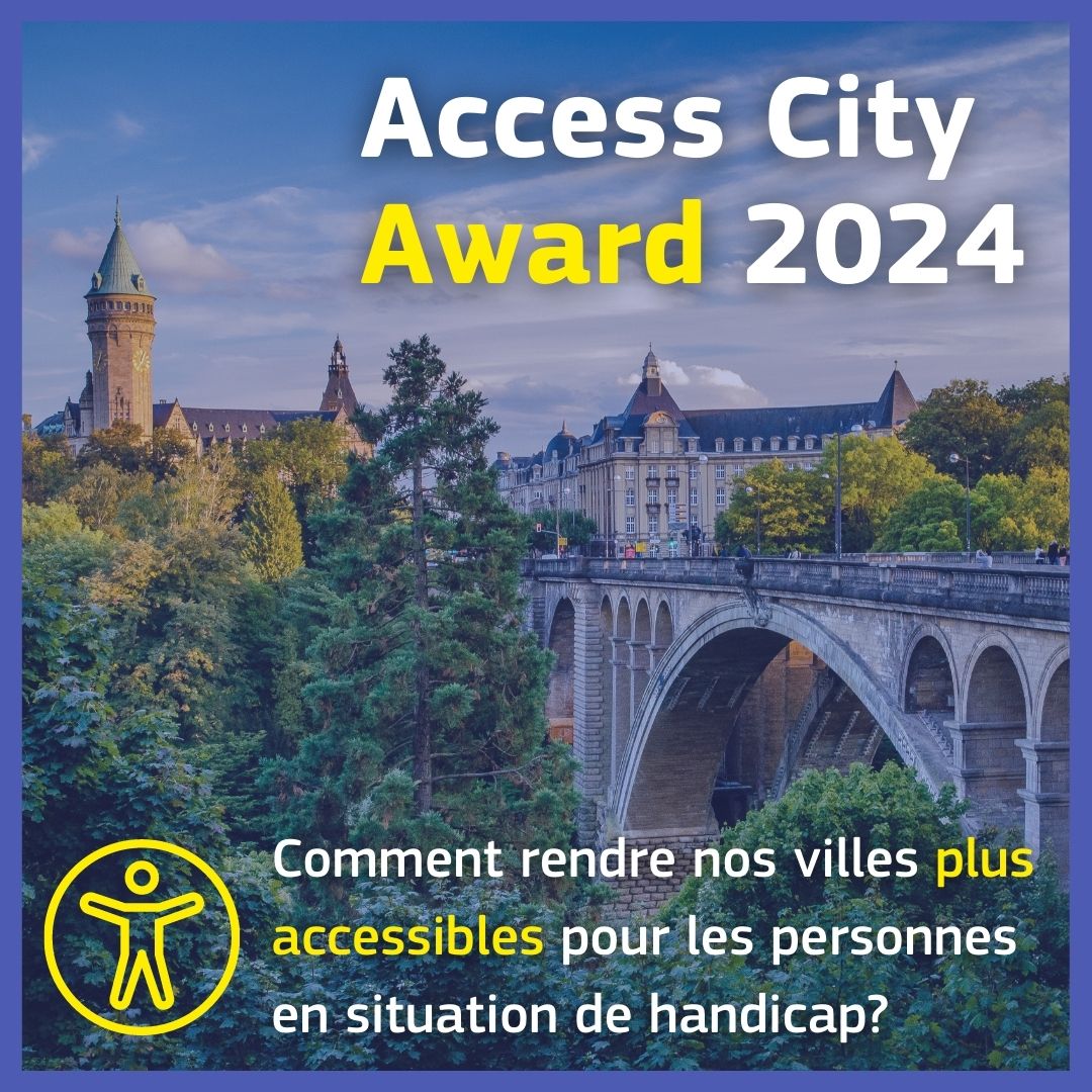 📣 Candidatures ouvertes pour l'Access City Award 2024! Récompensant les villes favorisant l'accessibilité pour tous. 🌆 La Ville de Luxembourg a gagné en 2022! 🎉
europa.eu/!mT76Wb 
#AccessCityAward2024 #EuAccessCity #UnionOfEquality