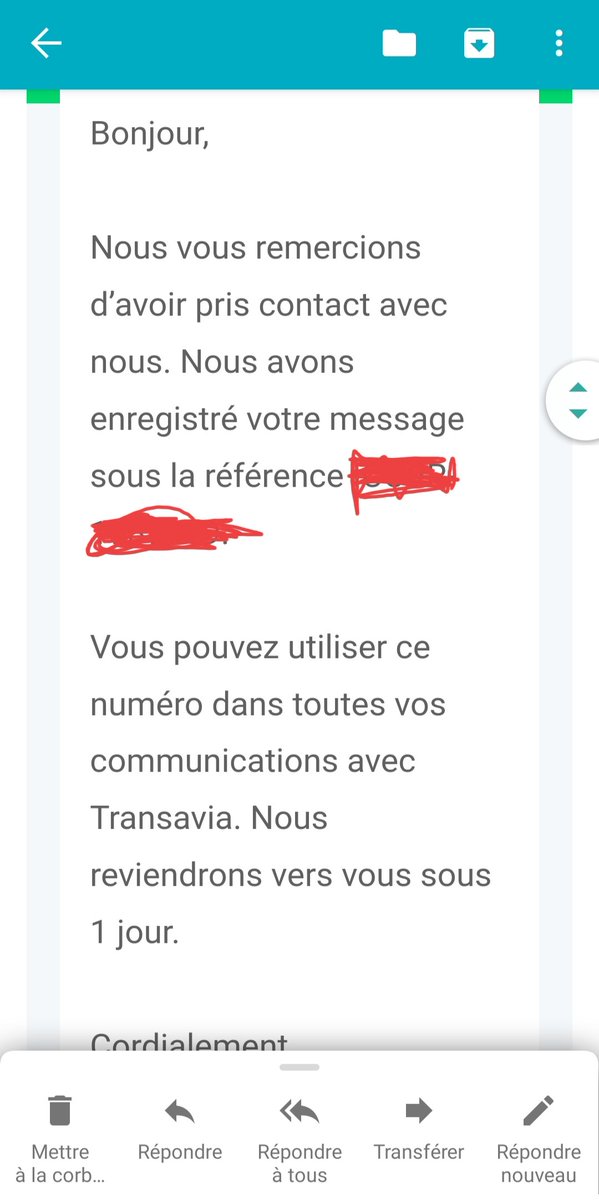 cutmylipp_'s tweet photo. @transaviaFR "nous reviendrons vers vous sous 1 jour" presque un mois que j'attends une réponse depuis votre accusé de réception, serait il possible de traiter ma demande svp? https://t.co/12dz9mvrZg