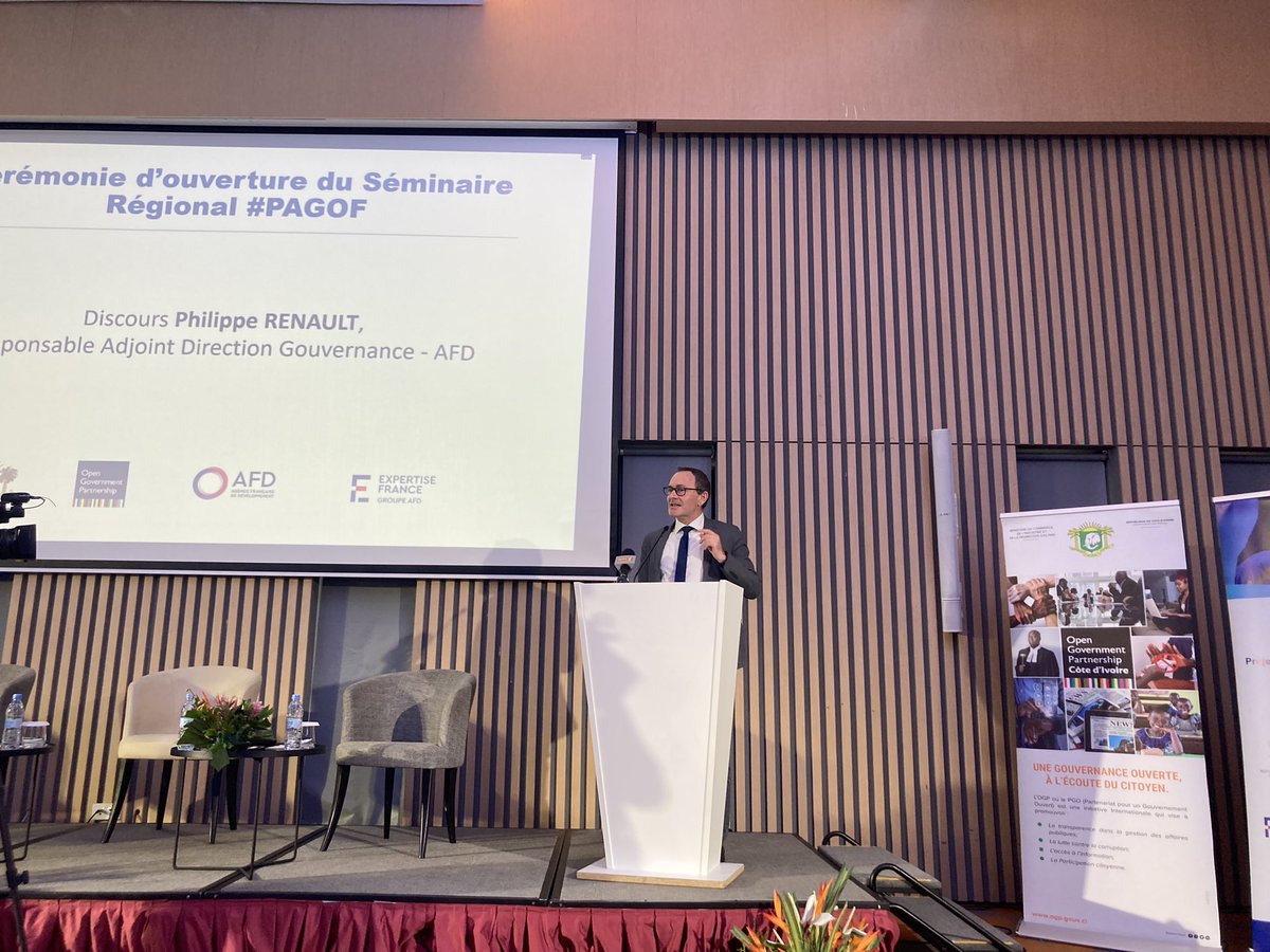 Le séminaire régional #PAGOF s’ouvre à #Abidjan 🇨🇮: 17 délégations représentantes des administrations et de la société civile présentes pour partager sur les dynamiques du gouvernement ouvert. Le groupe <a href="/AFD_France/">Agence Française de #Développement (AFD) 🇫🇷 🇪🇺</a> est fier de soutenir cette communauté <a href="/opengovpart/">Open Gov Partnership</a> francophone !