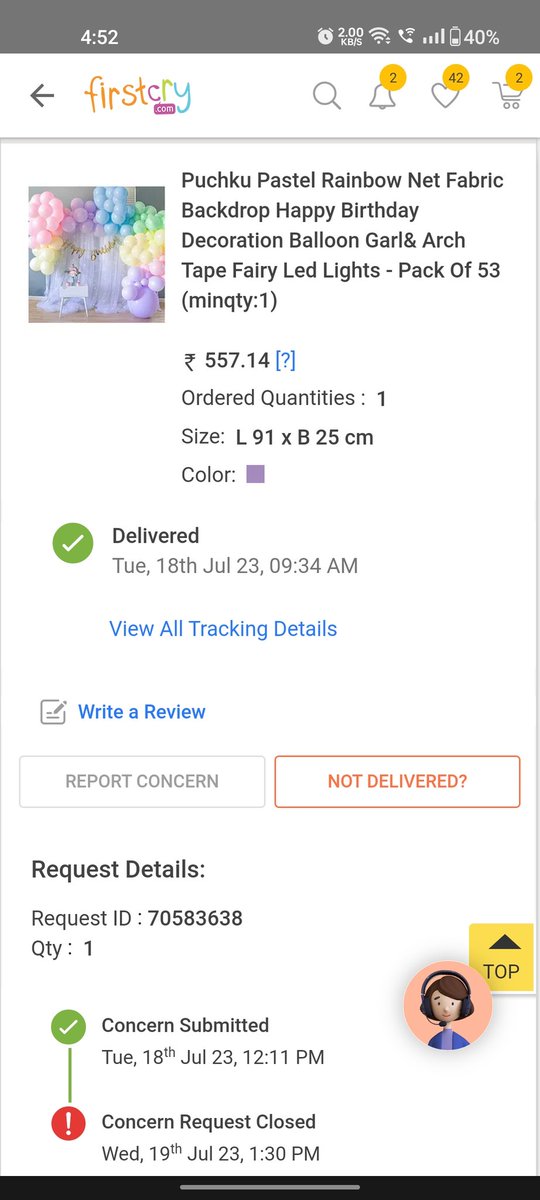 cut_yar's tweet photo. @firstcryindia @jagograhakjago wrong order delivered nd when spoken to care they say it's a non returnable product will ruine a celebration and happy movement for my family i mean u deliver non veg to a veg guy and then say it's non returnable and the product is just half price https://t.co/oAbHvqr9sz