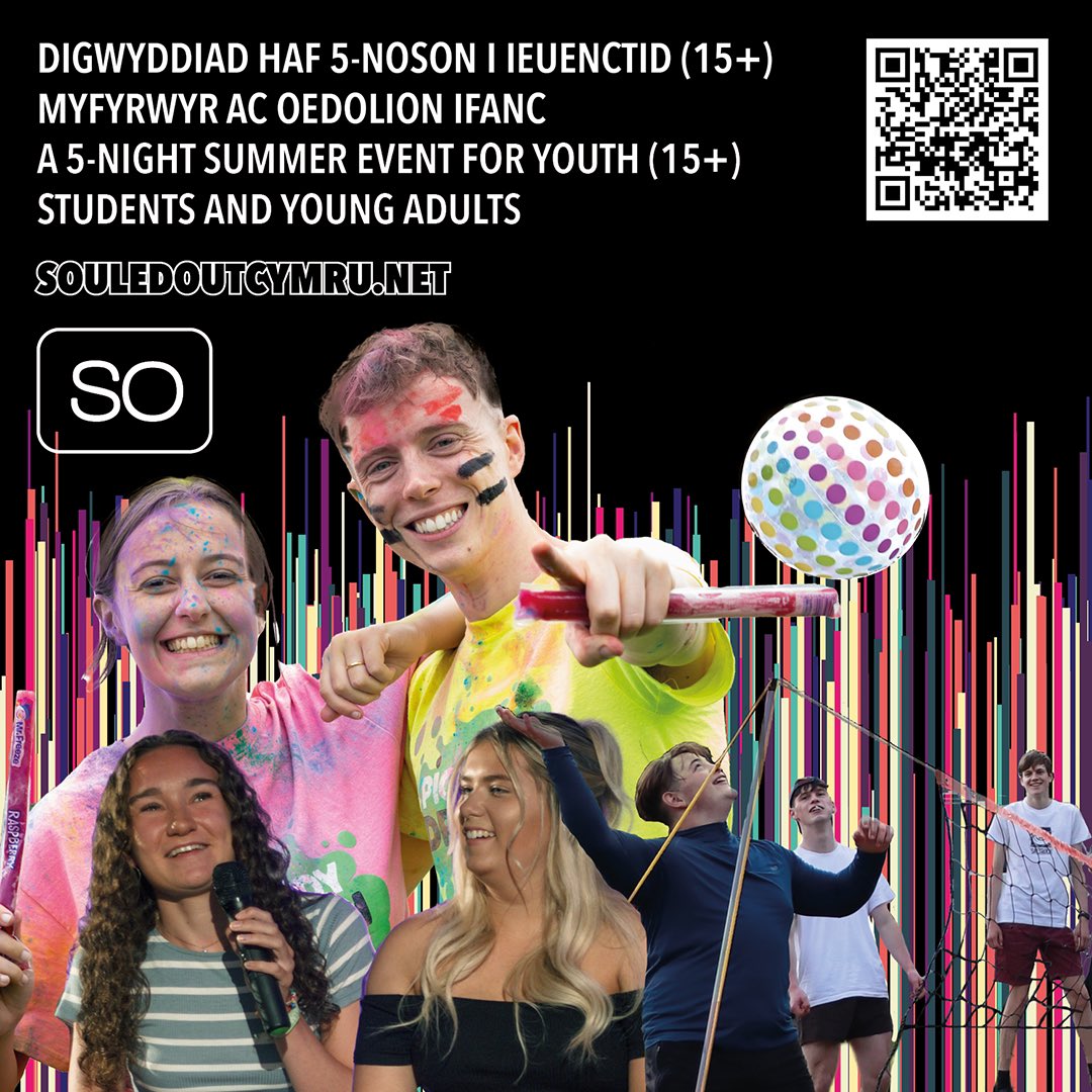 Mis i heddiw a bydd #souledout23 yn dechrau! In a month’s time, we’ll be Bala-bound! 🙌🏻

Awst 19-24 August <a href="/ColegyBala/">ColegyBala</a>

souledoutcymru.net/haf/
souledoutcymru.net/summer/?lang=en